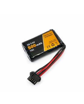Volantex Li-Ion 7.4V (2s) 500mAh - JST SM 4-pin-kontakt