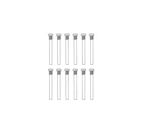 Round head flat tail half teeth screws(12PCS)