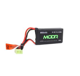 Modr Li-Po 7,4V (2s) 850mAh 25C - Mini-Tamiya-kontakt